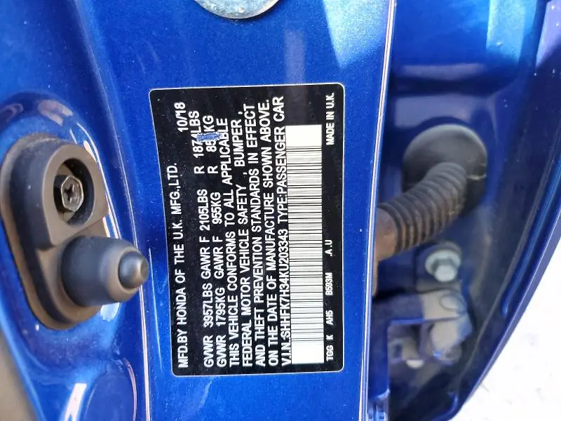 2019 HONDA CIVIC LX  