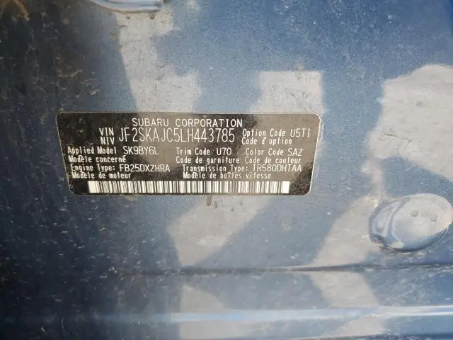 2020 SUBARU FORESTER PREMIUM  