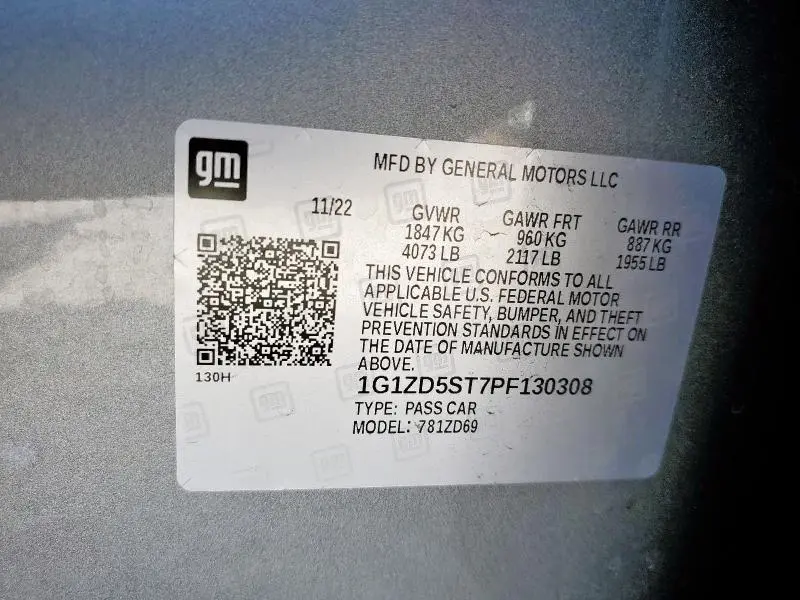 2023 CHEVROLET MALIBU LT  
