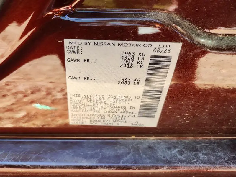 2024 NISSAN ALTIMA SV  