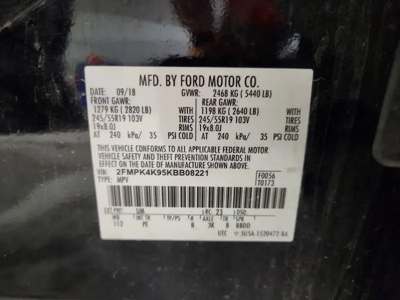 2019 FORD EDGE TITANIUM  