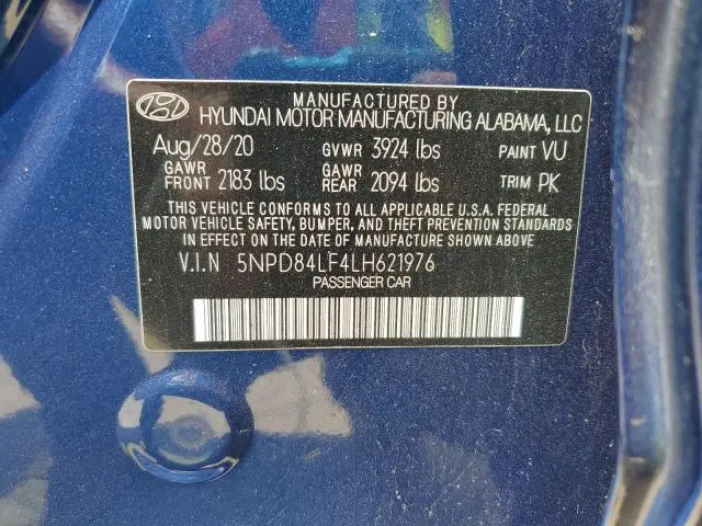 2020 HYUNDAI ELANTRA SEL  