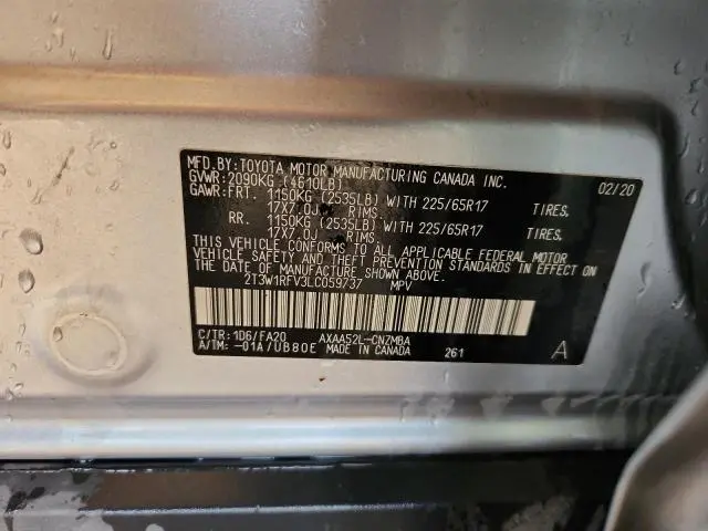 2020 TOYOTA RAV4 XLE  