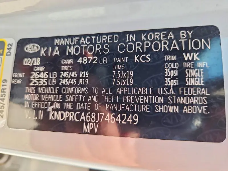 2018 KIA SPORTAGE SX  