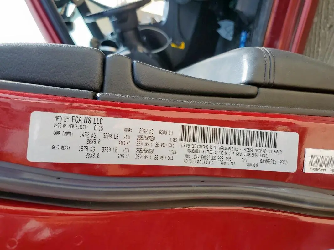 2015 JEEP GRAND CHEROKEE LAREDO  