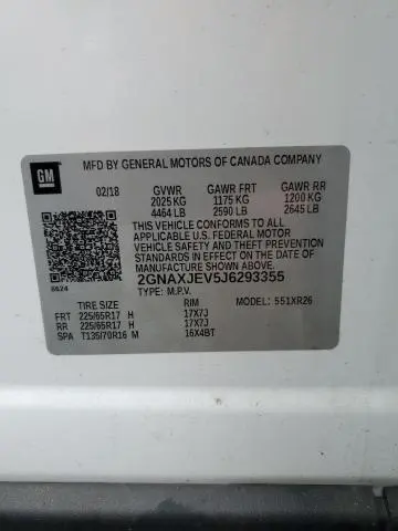 2018 CHEVROLET EQUINOX LT  