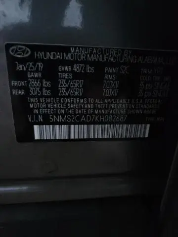 2019 HYUNDAI SANTA FE SE