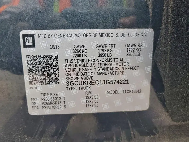 2018 CHEVROLET SILVERADO K1500 LT  