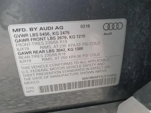 2018 AUDI Q5 PREMIUM PLUS  