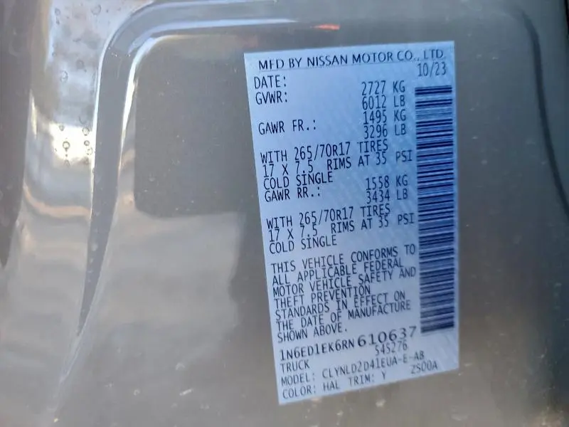 2024 NISSAN FRONTIER S  