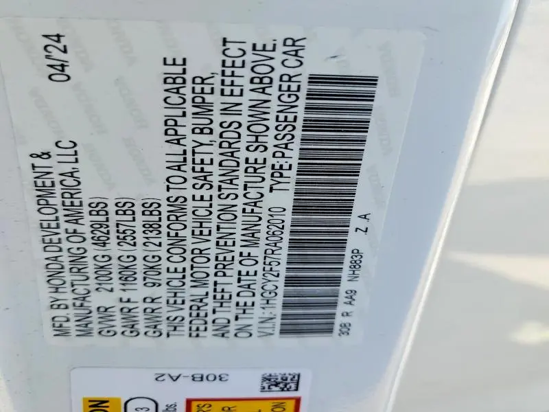 2024 HONDA ACCORD HYBRID SPORT  