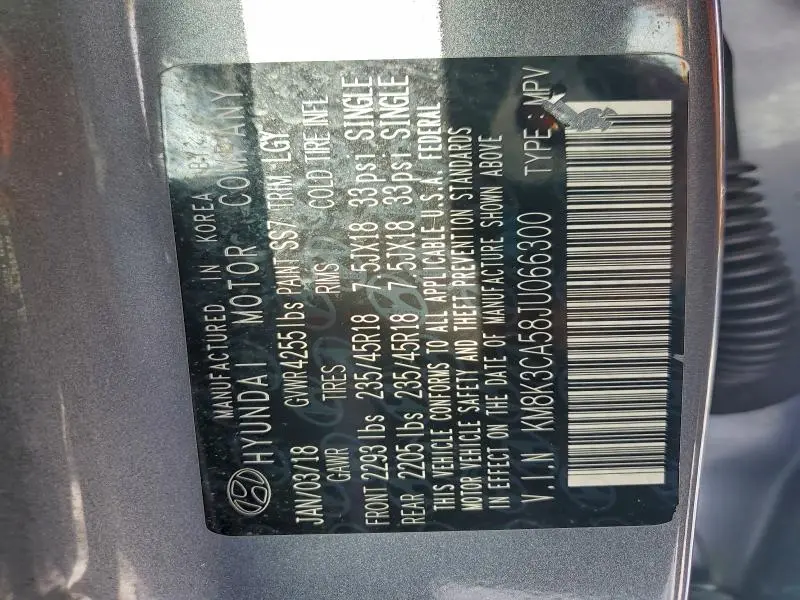 2018 HYUNDAI KONA LIMITED  