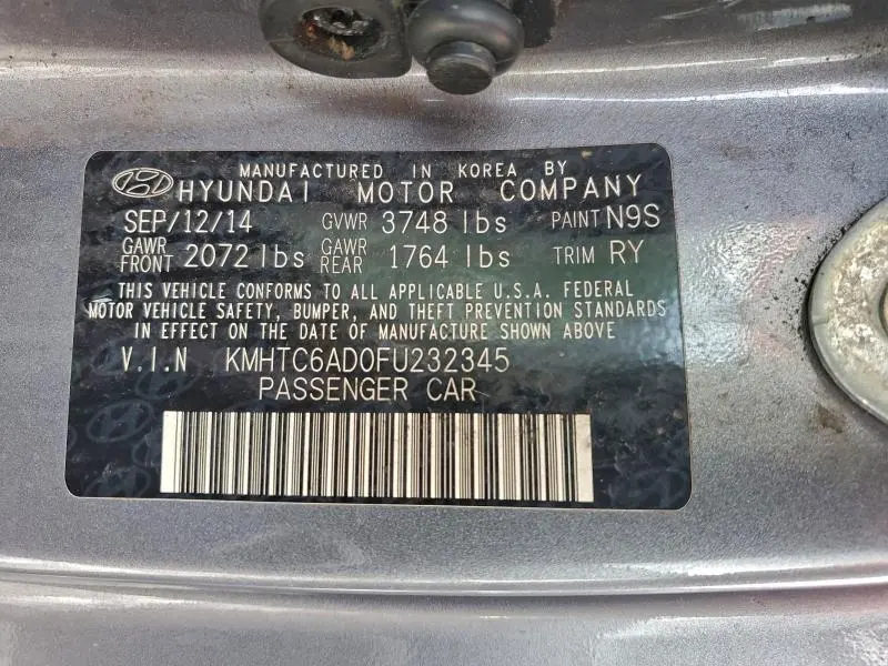 2015 HYUNDAI VELOSTER   