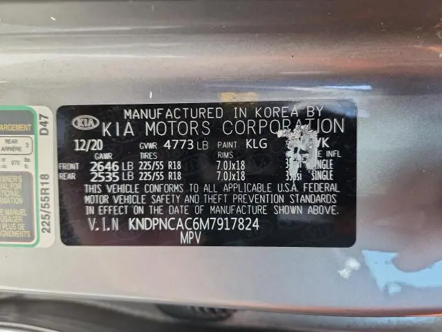 2021 KIA SPORTAGE EX  