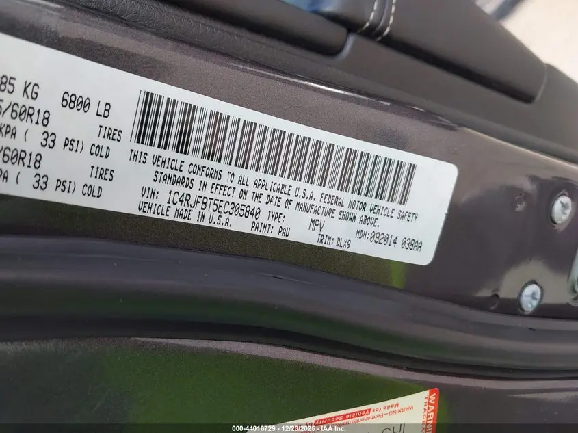 2014 JEEP GRAND CHEROKEE LIMITED