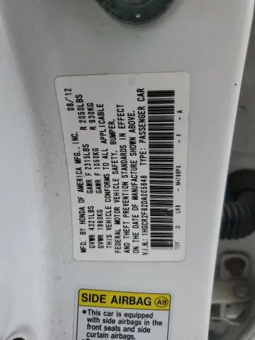 2013 HONDA ACCORD EXL  
