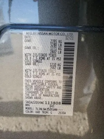 2022 NISSAN MURANO PLATINUM  