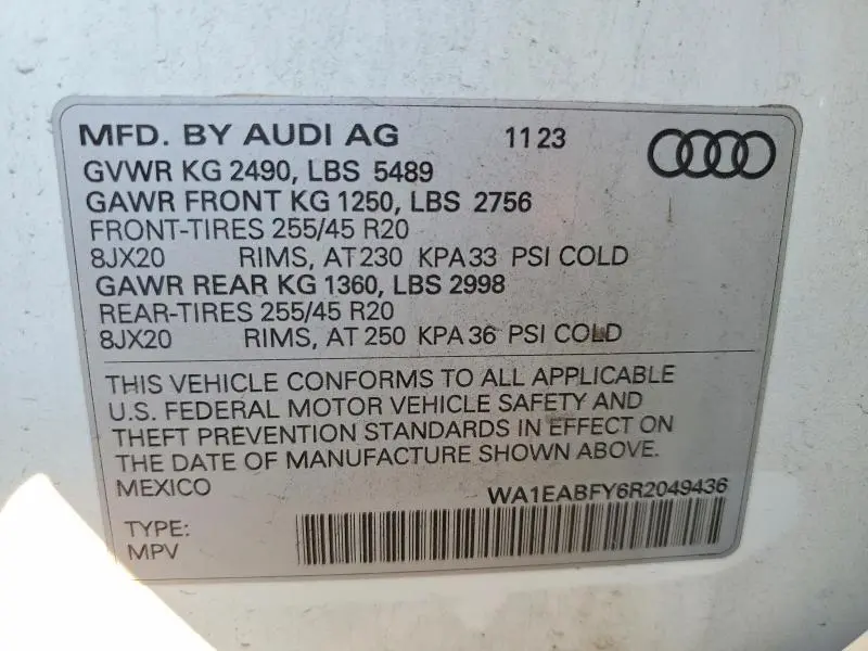 2024 AUDI Q5 PREMIUM PLUS 45  