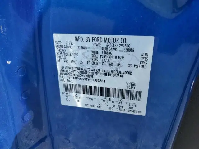 2010 FORD F150   