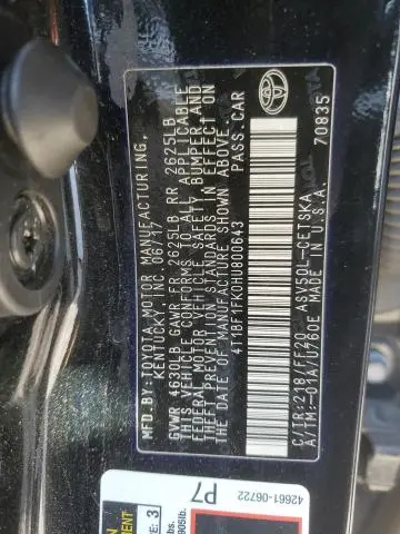 2017 TOYOTA CAMRY LE  
