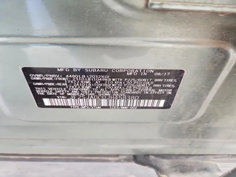 2018 SUBARU FORESTER 2.5I PREMIUM  
