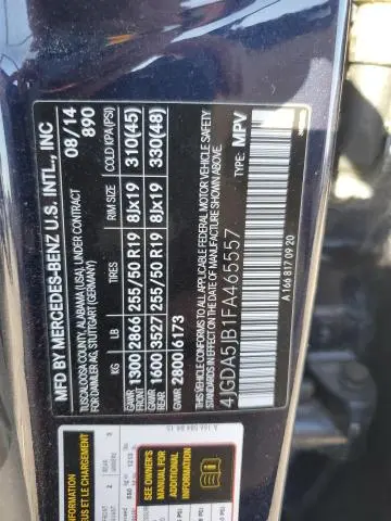 2015 MERCEDES-BENZ ML 350  