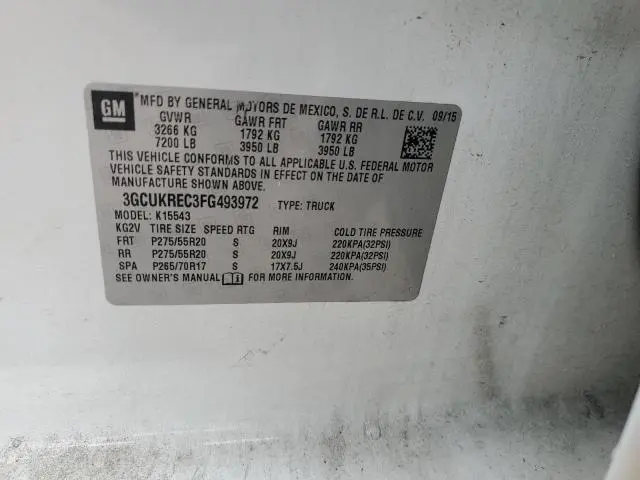 2015 CHEVROLET SILVERADO K1500 LT  