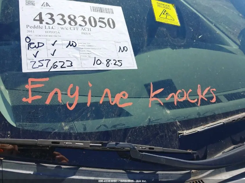 2011 TOYOTA PRIUS TWO