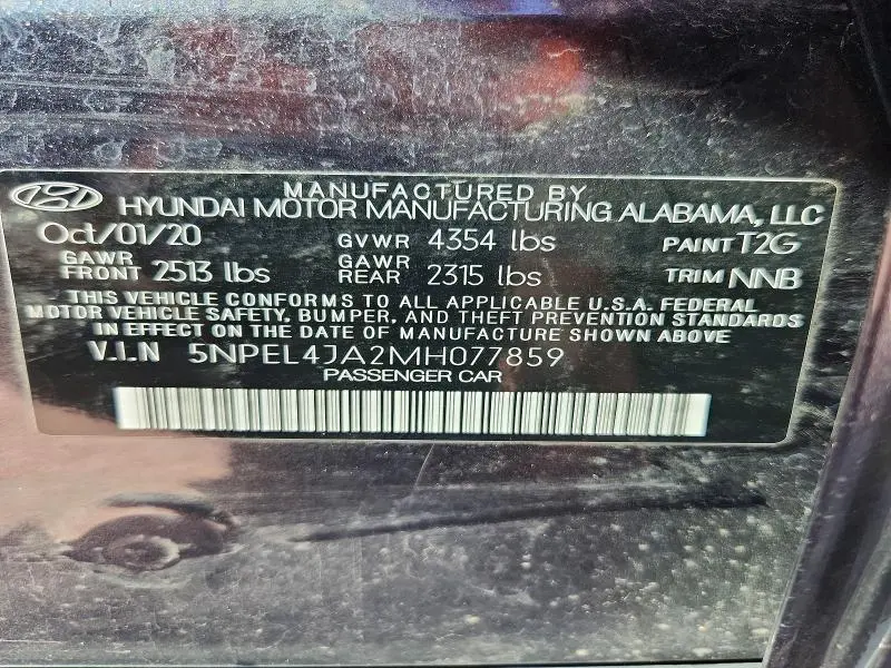 2021 HYUNDAI SONATA SEL  