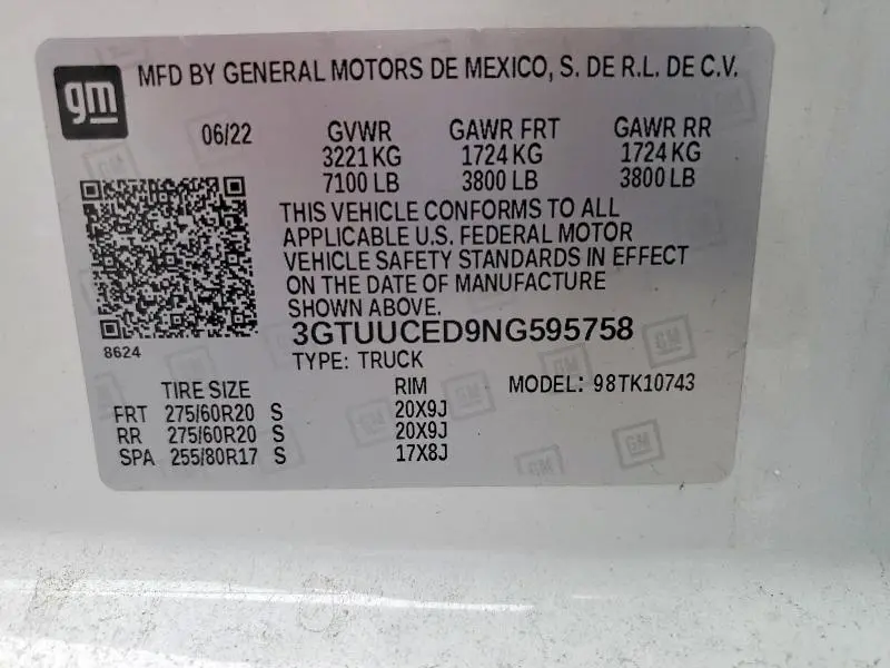 2022 GMC SIERRA K1500 ELEVATION  