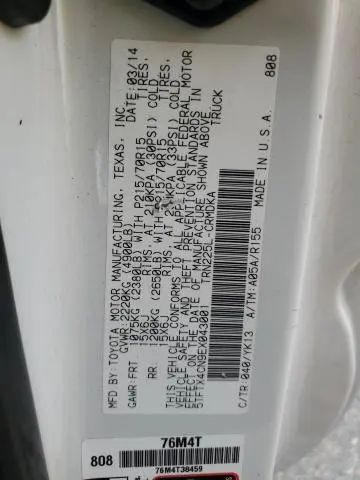 2014 TOYOTA TACOMA ACCESS CAB  