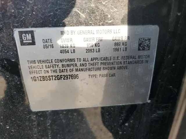 2016 CHEVROLET MALIBU LS  