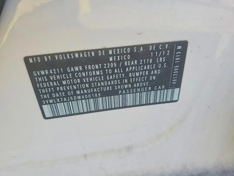 2013 VOLKSWAGEN JETTA SEL  