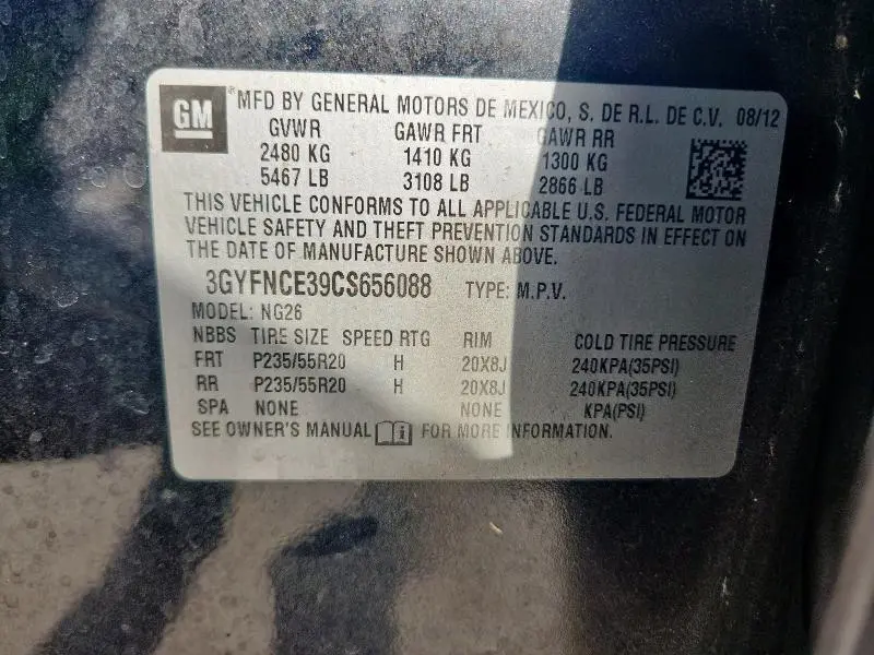 2012 CADILLAC SRX PREMIUM COLLECTION  