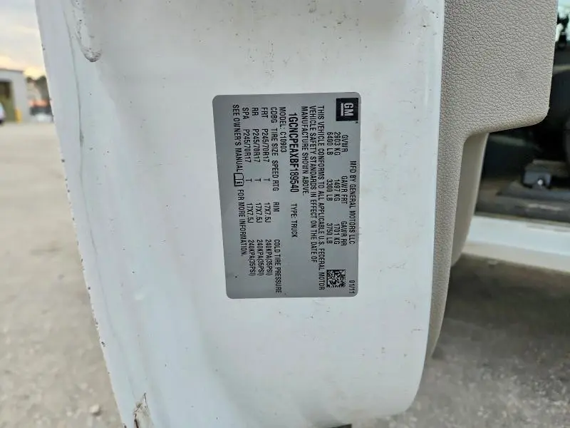 2011 CHEVROLET SILVERADO C1500  