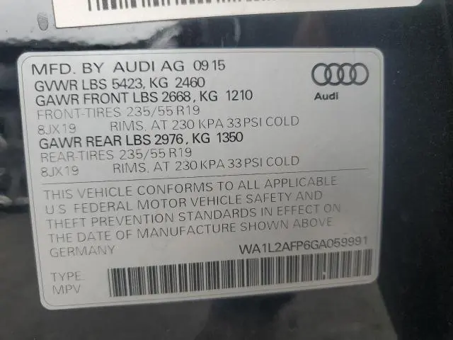 2016 AUDI Q5 PREMIUM PLUS  