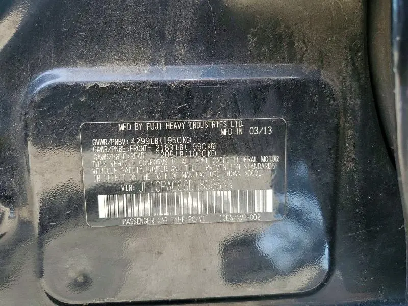 2013 SUBARU IMPREZA PREMIUM  