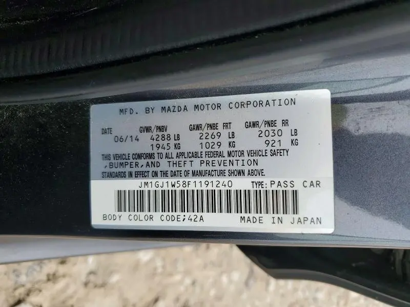 2015 MAZDA 6   