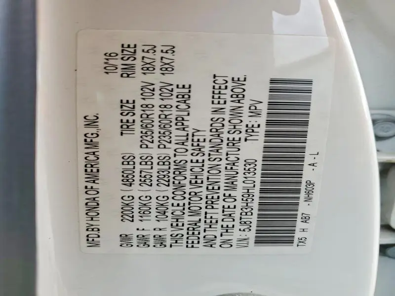 2017 ACURA RDX TECHNOLOGY  