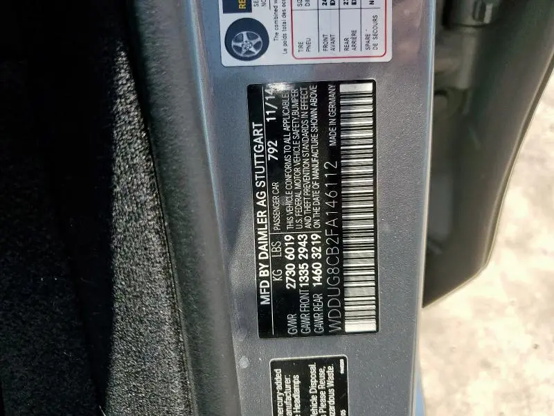 2015 MERCEDES-BENZ S 550  