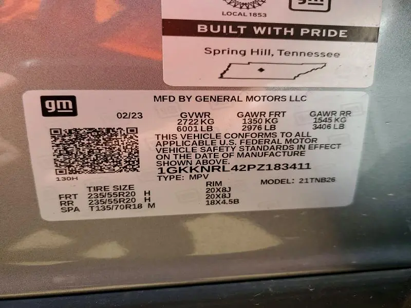 2023 GMC ACADIA SLE  