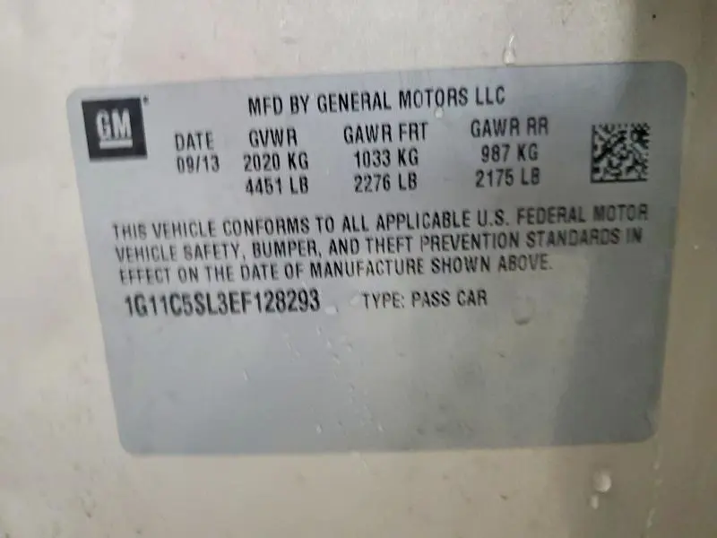 2014 CHEVROLET MALIBU 1LT  