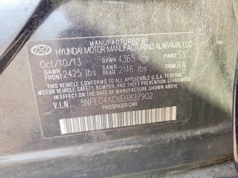 2014 HYUNDAI SONATA LIMITED  