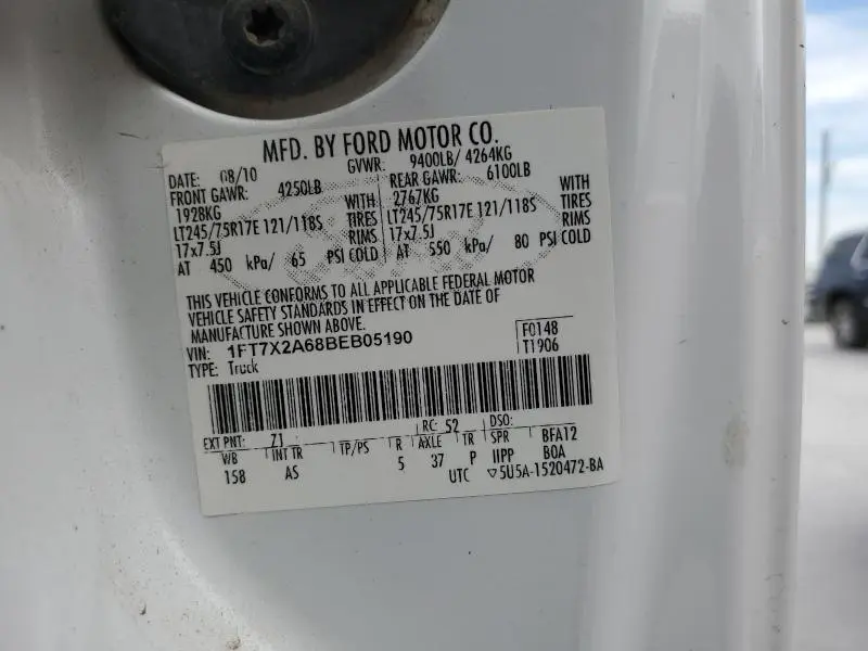 2011 FORD F250 SUPER DUTY  