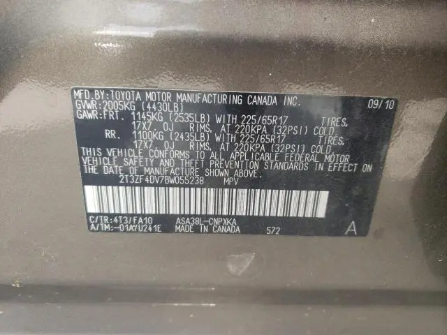 2011 TOYOTA RAV4   