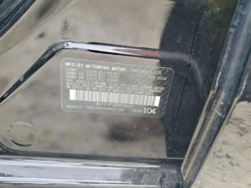 2024 MITSUBISHI MIRAGE G4 ES  