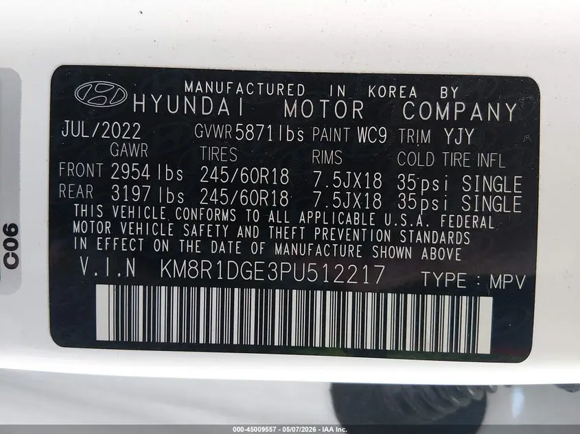 2023 HYUNDAI PALISADE SE