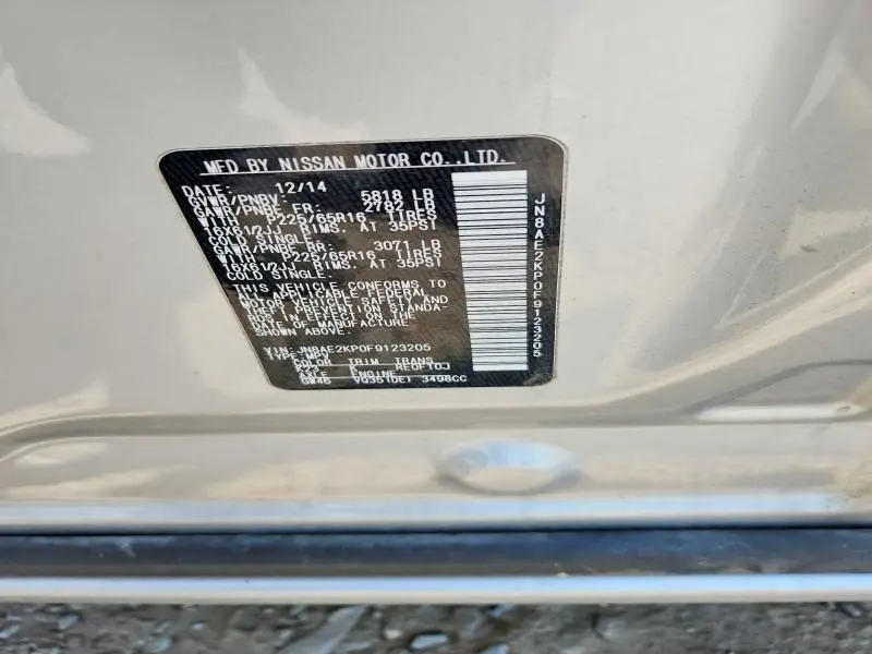 2015 NISSAN QUEST   