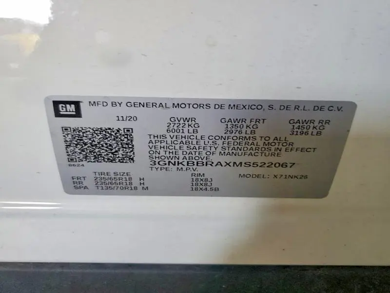 2021 CHEVROLET BLAZER 1LT  