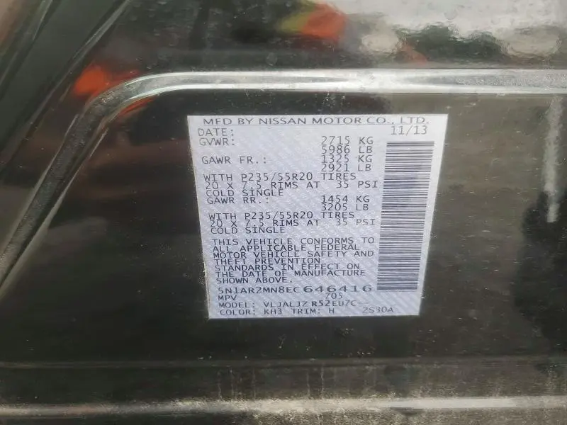 2014 NISSAN PATHFINDER S  
